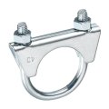 Muffler U Bolt Clamps For 40mm 1 57in Diameter Exhaust Tail Pipe Saddle Type Zinc Plated Carbon Steel Clamp 2 Piece Set 