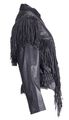 Womens Leather Motorcycle Jacket With Studs Fringes Size M Md Medium 