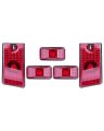 Led Cab Roof Marker Running Lights Red Lens For Hummer H2 Sut Suv 2003 To 2009 5 Piece Set With Soft Pads Waterproof Top 