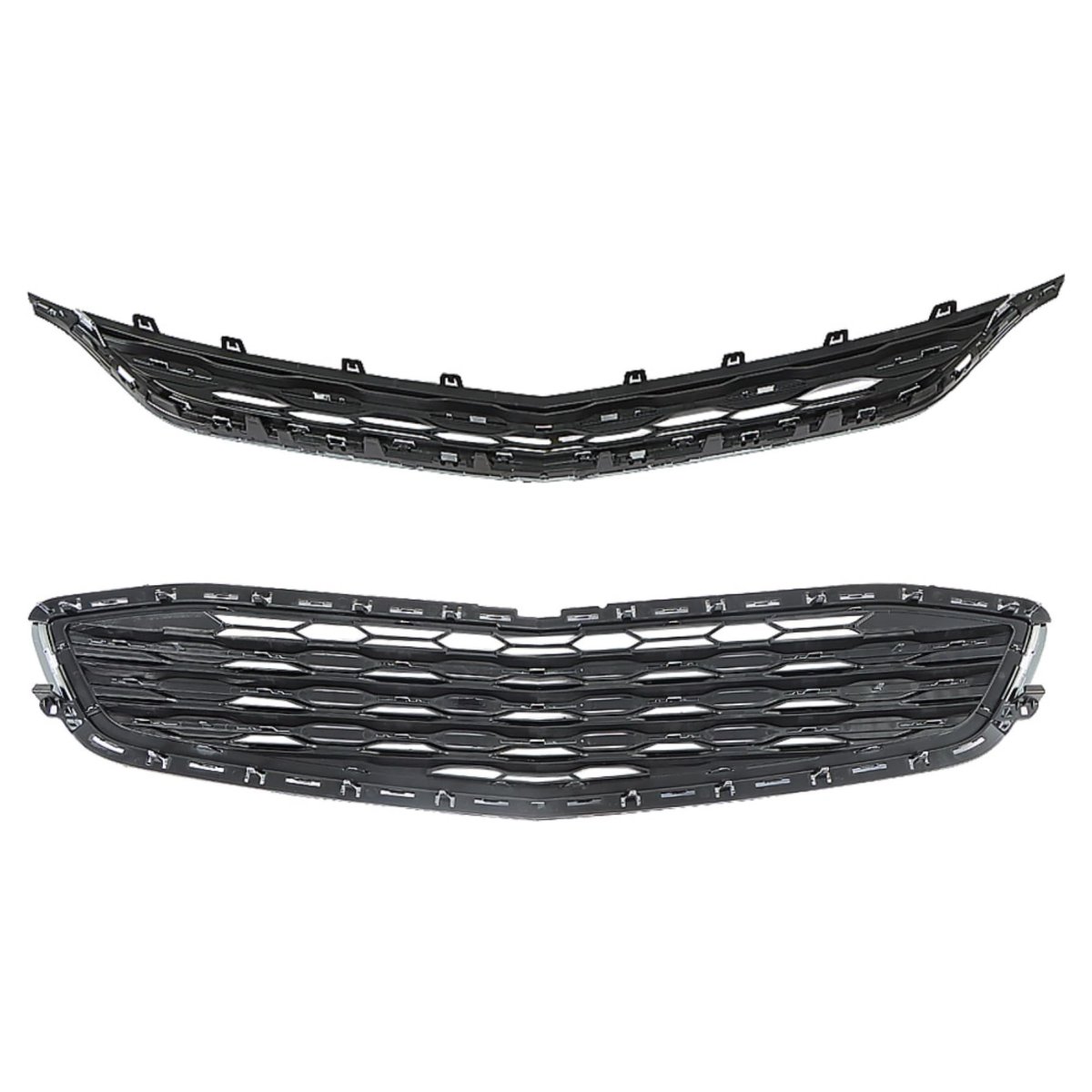 Front Honeycomb Mesh Bumper Grille Upper Lower Grill Replacement For Malibu 2016 2017 2018