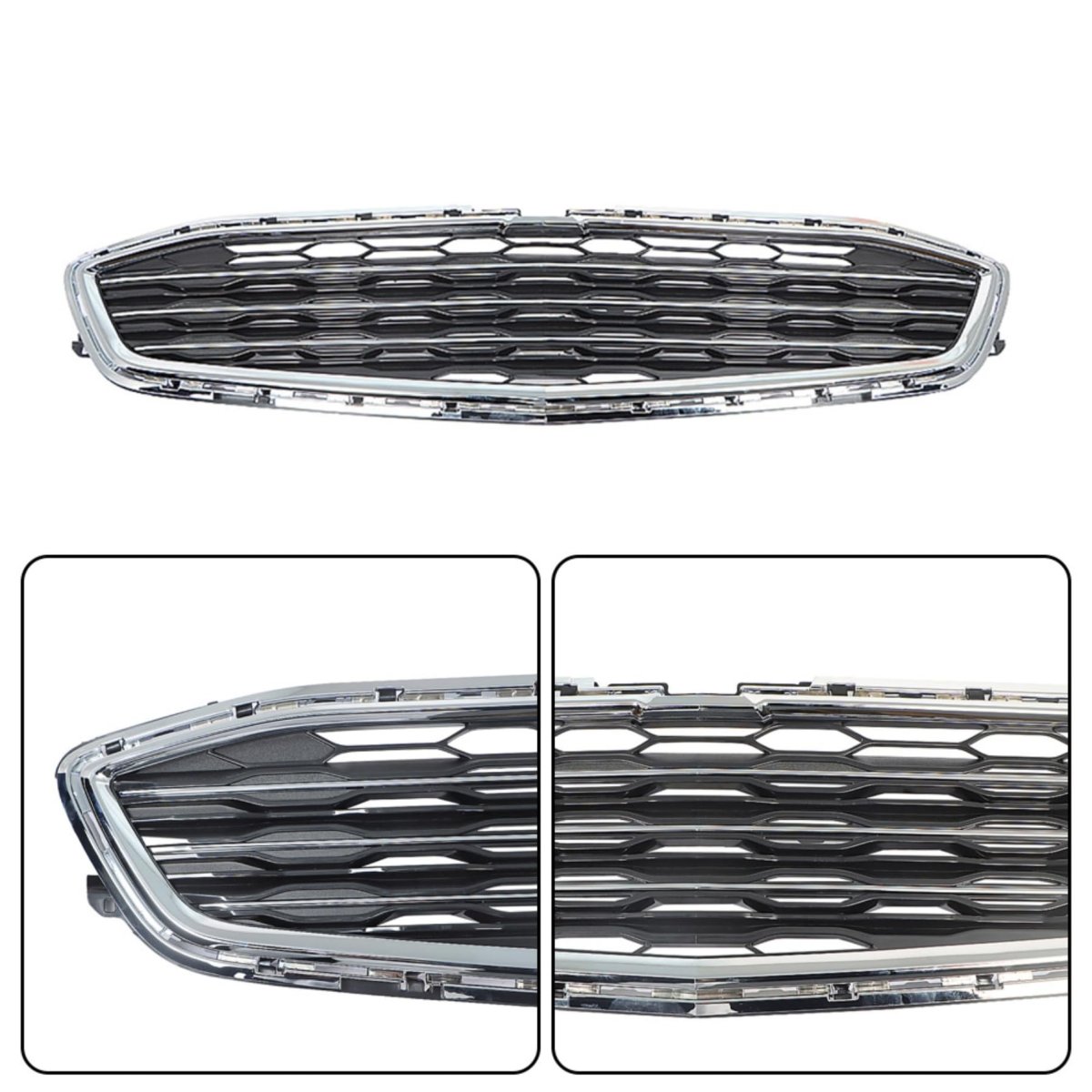 Front Honeycomb Mesh Bumper Grille Upper Lower Grill Replacement For Malibu 2016 2017 2018