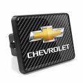 Ipick Image Compatible With Chevrolet Golden Logo Uv Graphic Carbon Fiber Look Metal Face-plate On Abs Plastic 2 Tow Hitch