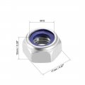Uxcell M10 X 1 5mm Nylon Insert Hex Lock Nuts 316 Stainless Steel Plain Finish Pack Of 6
