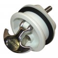 Whitecap T-handle Latch Chrome Plated Zamac White Nylon Locking Freshwater Use Only 