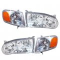 Wflnhb Front Headlights Assembly Replacement For 2001 2002 Toyota Corolla Headlamps W Corner Signal Lamp Driver And Passenger