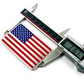 10 Pcs American Flag Aluminum Car Emblem Badge Sticker