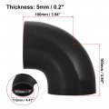 102mm 4 Id 90 Degree Elbow Silicone Reducer Hose Coupler Intercooler Tube Black For Car Intake Piping