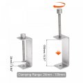 Uxcell Stainless Steel C-clamp 5 51 Inch Wide Jaw Opening With Knurled Hand Twist For Woodworking Welding Building