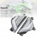 Topteng Led Front Turn Signal Light Signals For Kawasaki Ninja 300 2013-2017 400 2018-2023 650 2012-2023 Zx-6r 2013-2022 Zx-4rr