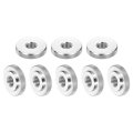 8pcs M10 Knurled Thumb Nuts 304 Stainless Steel Round Flat Head Through Hole Handle Nut Lock Adjusting Thin Type Silver 