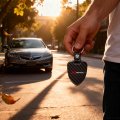 Acura A-spec Real Black Carbon Fiber Large Shield-style Key Chain Official Licensed