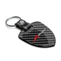 Acura A-spec Real Black Carbon Fiber Large Shield-style Key Chain Official Licensed