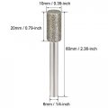 Uxcell Diamond Burrs Grinding Drill Bits For Carving Rotary Tool 1 4-inch Shank 10mm Cylindrical 120 Grit 2 Pcs