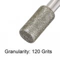Uxcell Diamond Burrs Grinding Drill Bits For Carving Rotary Tool 1 4-inch Shank 10mm Cylindrical 120 Grit 2 Pcs
