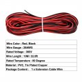 Uxcell Red Black Wire 2pin Extension Cable Cord 28 Awg Parallel Tin Plated Copper 10m Length For Led Strip Light