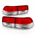 Amerilite 2 Door Coupe Taillights Housing 4 Pieces Red Clear For Honda Civic Passenger And Driver Side