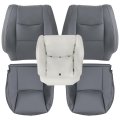Driver Passenger Bottom Top Lean Back Foam Leather Replacement Seat Covers Dark Gray For Lexus Gx470 2003 2004 2005 2006 2007 
