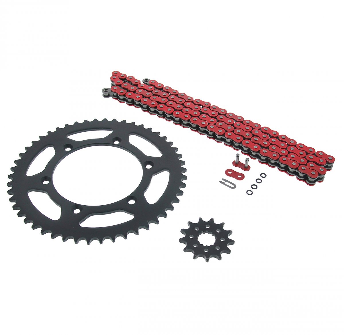 Red O Ring Chain Sprocket For 2003-2004 2010-2013 Yamaha Yz450f 13 50 116l