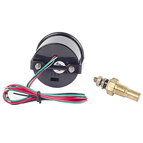 Digital Water Temperature Gauge 2 In 52mm Fahrenheit Meter With Blue Led Display 12v Universal For Auto Automotive Truck Boat