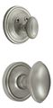 Grandeur Georgetown Handleset Interior Half With Eden Prairie Knob Satin Nickel 