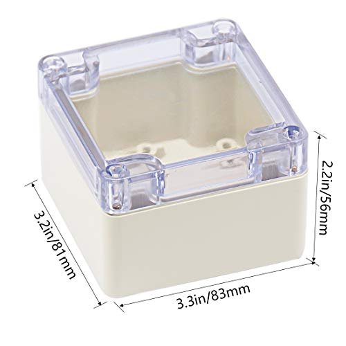 Waterproof Ip65 Junction Box Abs Plastic Electrical Project Enclosure With Clear Cover Grey 3 In X 2