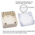 Waterproof Ip65 Junction Box Abs Plastic Electrical Project Enclosure With Clear Cover Grey 3 In X 2