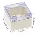 Waterproof Ip65 Junction Box Abs Plastic Electrical Project Enclosure With Clear Cover Grey 3 In X 2