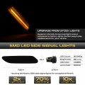 Vipmotoz Dark Smoked Lens Full Led Front Fender Side Marker Light Turn Signal Lamp Assembly Replacement For 2011-2016 Mini