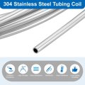 Stainless Steel Tubing Coil 13 64 Od X Ft Industrial 304 Tube Welded Silver Tone Wall Thickness 1mm