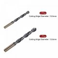 Uxcell Drill Bits Set 10 5mm 12 Titanium Nitride Coated High Speed Steel 4341 Straight Round Shank Drilling Cutter For