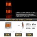 Vipmotoz Full Led 4pc Amber Corner Side Marker Lights Turn Signal Compatible With 1994-1999 Chevy Suburban Tahoe 1500 2500
