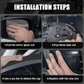 Glossy Black Mirror Cover Replace For 2020 2021 2022 2023 2024 2025 Ford Explorer With Turn Signal Direct Replacement Clip On