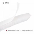Uxcell Weather Stripping Brush 26ft L X 0 35 W H Self-adhesive Seal Weatherstrip Sweep White For Door Window 2pcs Total 52ft