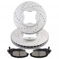 Ocpty Brakes And Rotors Set With 2 Front Brake Rotots 4 Ceramic Pads Fit For 1997 Acura Cl 1990-1997 Honda Accord