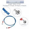 X Autohaux 120cm 47 24 Length 10mm Id Motorcycle Hydraulic Brake Line Oil Hose Pipe 28a 0a Stainless Steel Braided Cable For