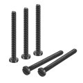 Black Oxide Slotted Button Head Screws 10pcs 4-48 X 1 Carbon Steel Machine Screw For Furniture And Electrical Components 