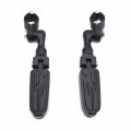 Httmt Mt216-077- Black Short Angled Adjustable Highway Mounting Kit Lightning Footrest Compatible With V-star Roadstar Suzuki