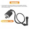 Ignition Coil For Yamaha Vstar 650 Xvs650 Custom Xvs650a Classic Xvs650at Silverado Atv With Spark Plug Cap Black