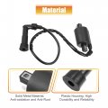 Ignition Coil For Yamaha Vstar 650 Xvs650 Custom Xvs650a Classic Xvs650at Silverado Atv With Spark Plug Cap Black