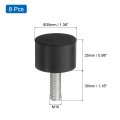 8pcs Thread Adjustable Levelling Feet 1 38 X 0 98 Rubber Furniture With M10 30mm Studs For Table Chair Floor Protector Black