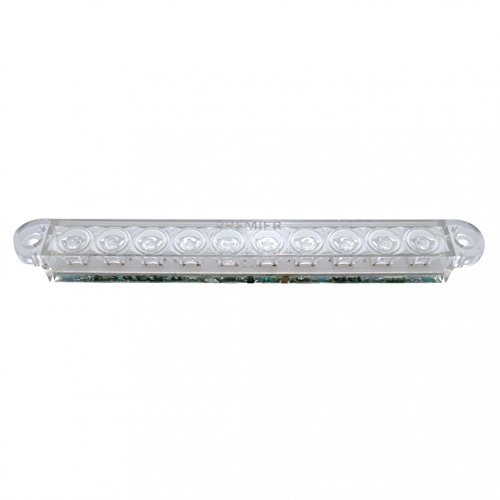 United Pacific 10 Led 6 1 2 Turn Signal Light Bar Amber Clear Lens 39686b
