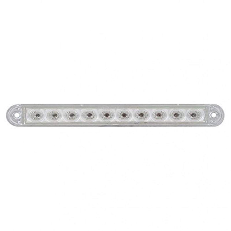 United Pacific 10 Led 6 1 2 Turn Signal Light Bar Amber Clear Lens 39686b