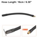 16cm Threaded Tire Inflator Extension Hose Chuck Adapter Air Pump Tube Valve Black Connection Pipe For Car Truck Bike Mtb