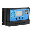 60a 12v 24v Auto Pwm Solar Controller 3 Stage Management Short Circuit Dual Mosfet Reverse Current With Usb Output 40a