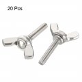 Uxcell Wingbolt Butterfly Wing Thumb Hand Screws Bolts M4x20mm 0 7mm Pitch Carbon Steel 20pcs