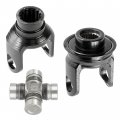 Caltric Front Drive Shaft Yokes And U-joint Compatible With Arctic Cat Prowler 650 4x4 2006 2007 2008