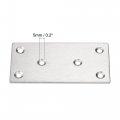Uxcell Flat Straight Brace Repair Plate 100 X 50 2mm Stainless Steel Fixing Mending Bracket Connector Silver For Furniture