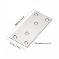 Uxcell Flat Straight Brace Repair Plate 100 X 50 2mm Stainless Steel Fixing Mending Bracket Connector Silver For Furniture