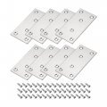 Uxcell Flat Straight Brace Repair Plate 100 X 50 2mm Stainless Steel Fixing Mending Bracket Connector Silver For Furniture