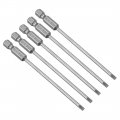 Uxcell 5 Pcs 3mm Slotted Tip Magnetic Flat Head Screwdriver Bits 1 4 Inch Hex Shank 4-inch Length S2 Power Tool